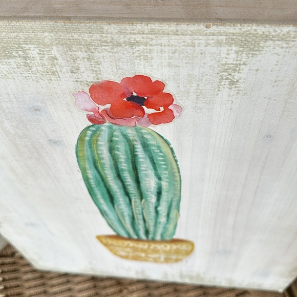 Wooden Potted Cactus Paintings - Picture 10 of 15